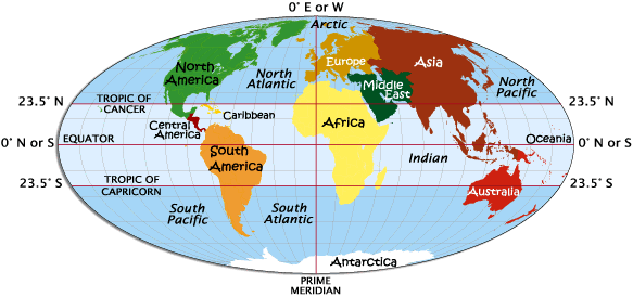 the world map equator